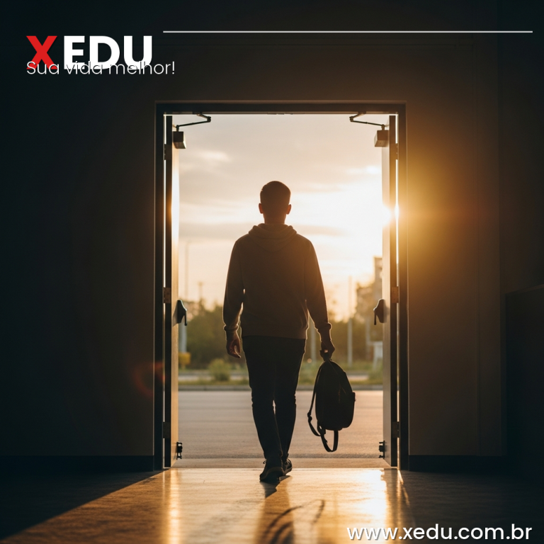 Square image 1:1 aspect ratio. A person walking away from a dark, cloudy indoor space toward a bright open doorway filled with warm sunlight. Their posture is calm and confident, not rushed. The background behind them is dim and heavy, while ahead is light and open. No other people visible. Photorealistic style, warm tones, symbolic of choosing positivity and self-care. No text, no faces fully visible.